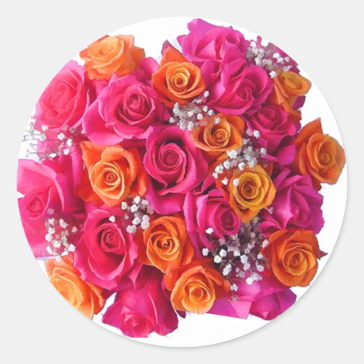 Wedding Rose Envelope Seal Stickers Zazzle