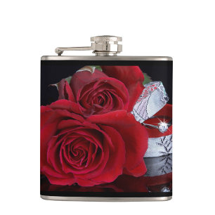 Wedding Rose Flask