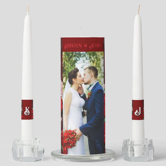 Wedding Roses Candle (Front)