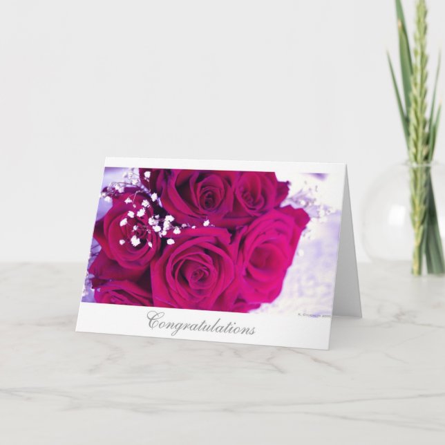 Wedding Roses Card (Front)