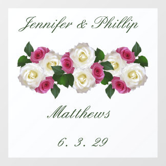 Wedding Roses Floor Decal Sticker