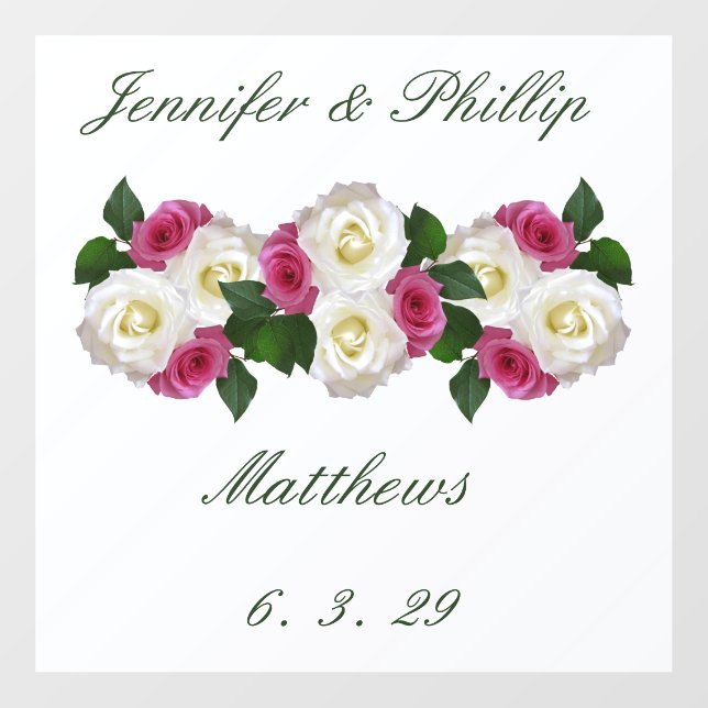 Wedding Roses Floor Decal Sticker (Front)