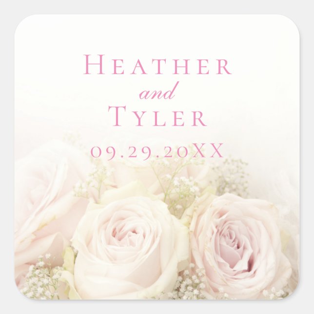 Wedding Roses Sticker (Front)