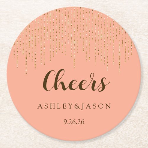 Wedding  round paper coaster