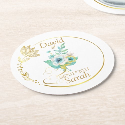 Wedding Round Paper Coaster