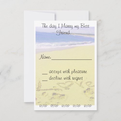 Wedding RSVP Personalized Announcement