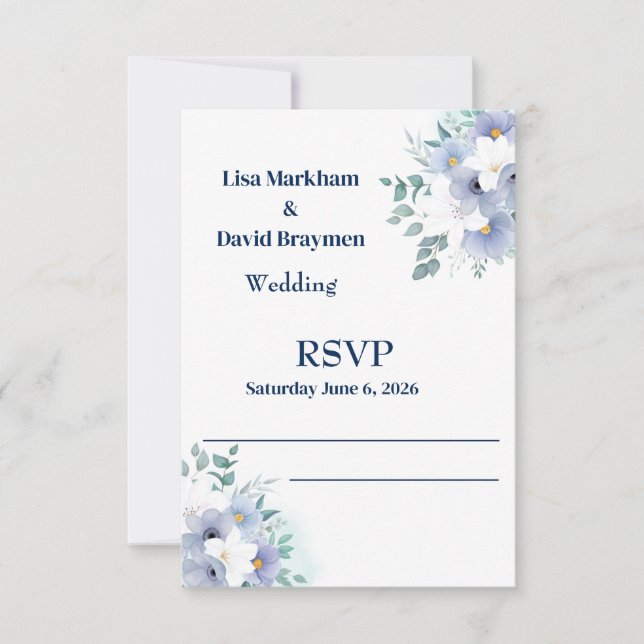 Wedding RSVP Card (Front)