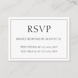 Wedding RSVP card