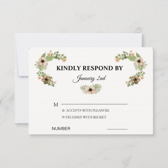 Wedding RSVP Card (Front)