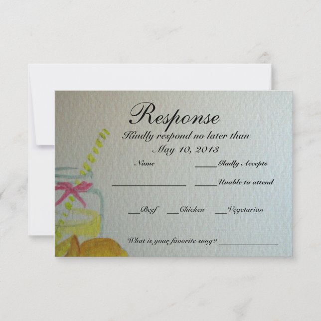 Wedding  RSVP Card (Front)