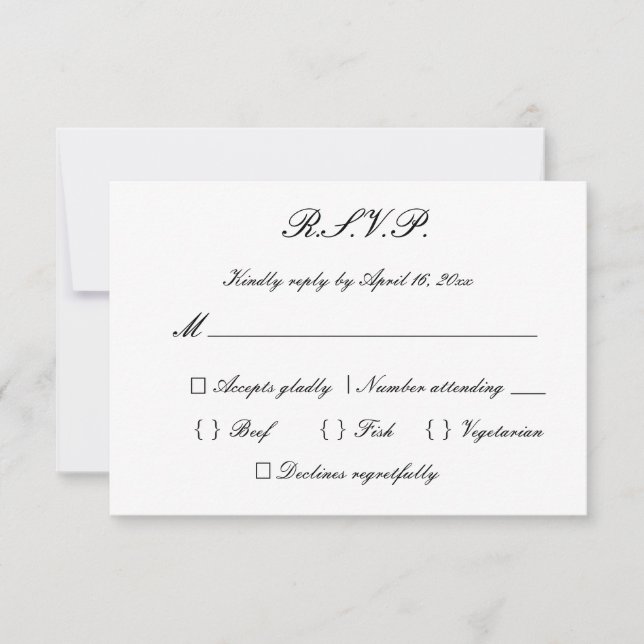 Wedding RSVP Card (Front)
