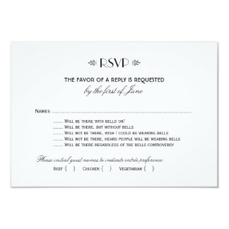 Wedding RSVP Card | Art Deco Elegant Style