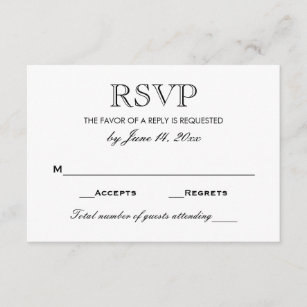 RSVP Cards Templates Zazzle