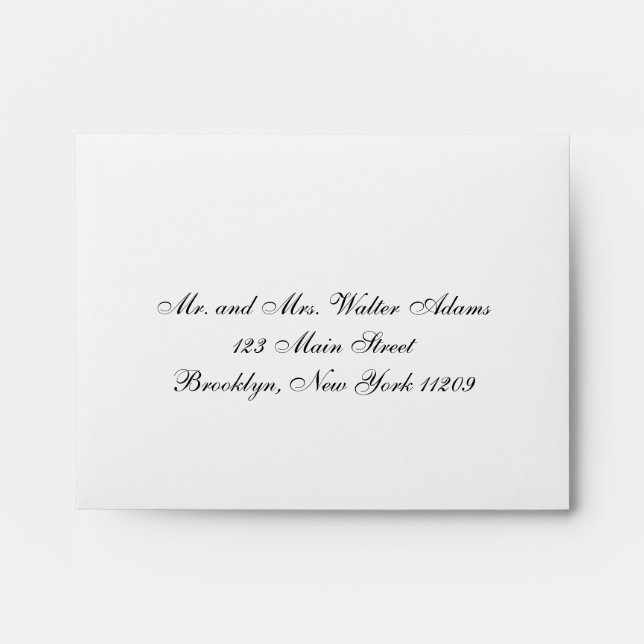 Wedding RSVP Card Envelop | Wedding Invitation Envelope (Front)