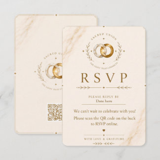 Wedding RSVP Card QR ver. | Sacred Union Wholeness