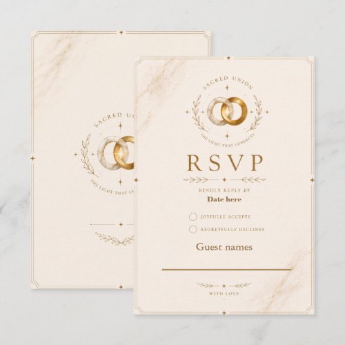 Wedding RSVP Card | Sacred Union Wholeness