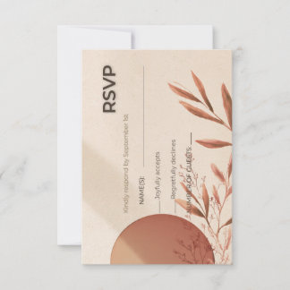 Wedding RSVP Card Terracotta Arch Olive Branch