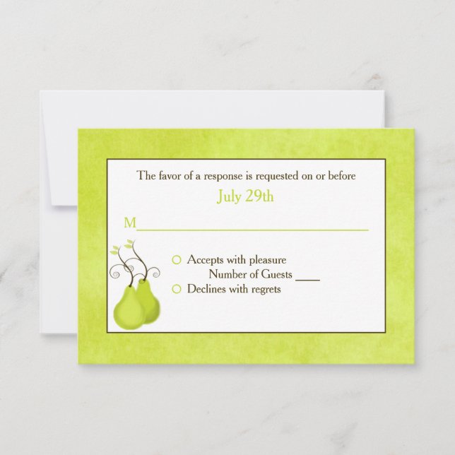 Wedding RSVP Card | The Perfect Pair (Front)