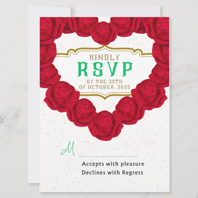 Wedding RSVP Cards (Front)