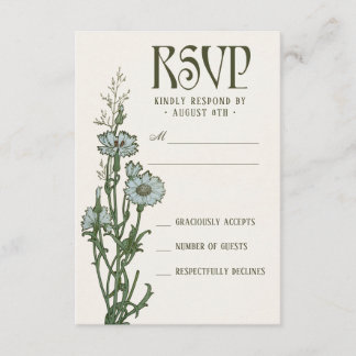 Wedding RSVP Cards | Floral Art Nouveau
