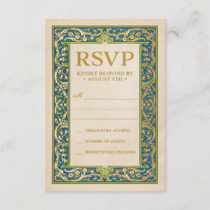 Wedding RSVP Cards Illuminated Garden Collection