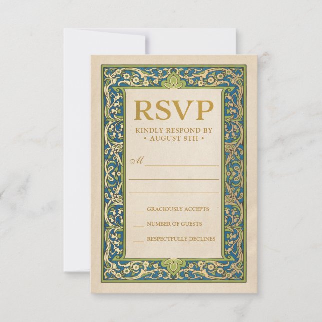 Wedding RSVP Cards | Illuminated Garden Collection (Front)
