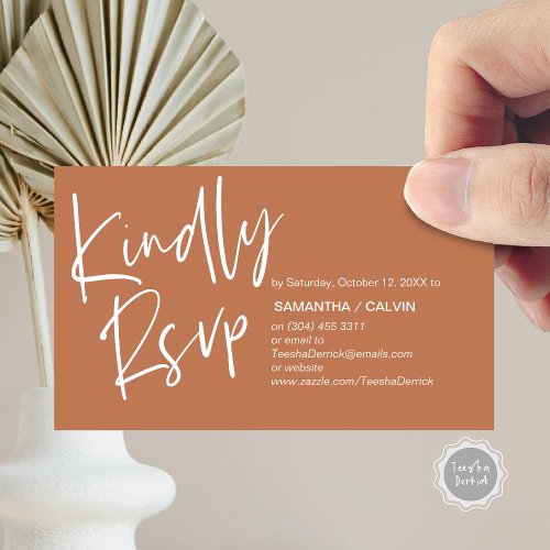 Wedding RSVP Casual Elegance Invitation respond