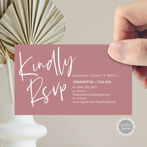 Wedding RSVP Casual Elegance Invitation respond