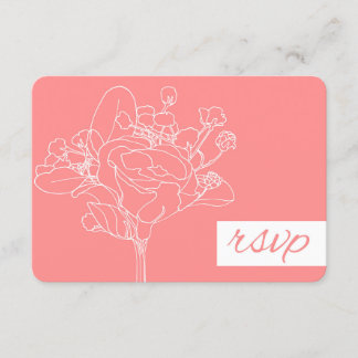 Wedding RSVP (Coral) Card