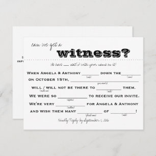 Wedding RSVP (fill-in) Invitation