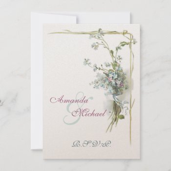 Wedding Rsvp Forget Me Nots by Past_Impressions at Zazzle