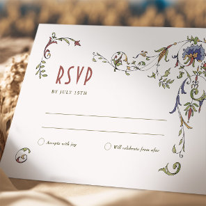 Wedding RSVP Insert Victorian Belle Epoche  Invitation
