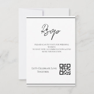 Wedding RSVP Modern Minimal Invitation
