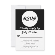 Wedding RSVP Polka Dots Customizable Color