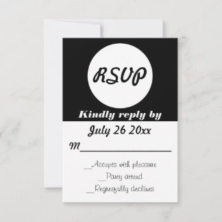 Wedding RSVP Polka Dots Customizable Color