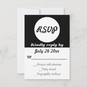 Wedding RSVP Polka Dots Customizable Color Card