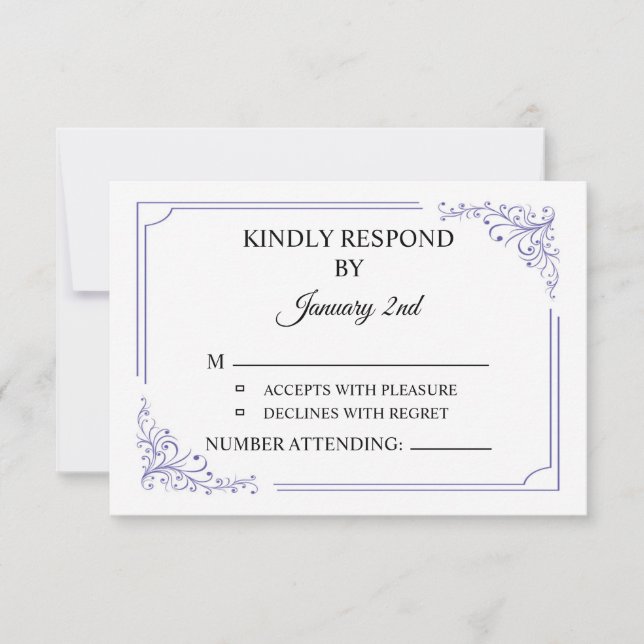 Wedding RSVP Postcard (Front)