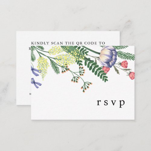 Wedding RSVP QR Code Response Card