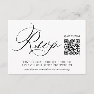 Wedding RSVP QR Code Response Card
