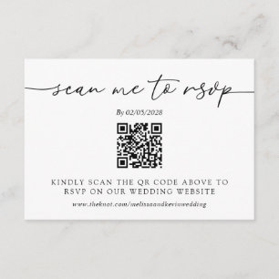 Wedding RSVP QR Code Response Card