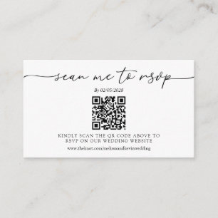 Wedding RSVP QR Code Response Card
