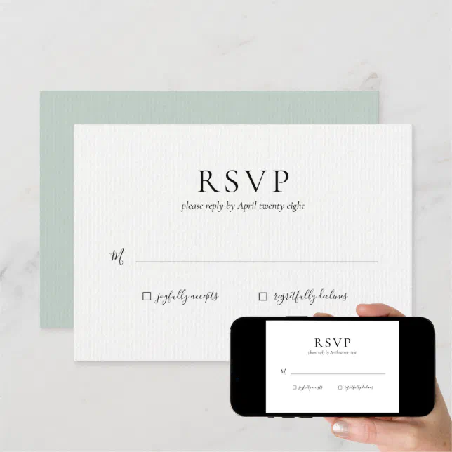 Wedding RSVP Reply card | Zazzle