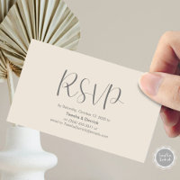 Wedding RSVP, respond, Minimalist Script
