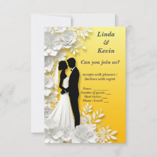 💛 Wedding RSVP Response Card Guest Reply Card ✨