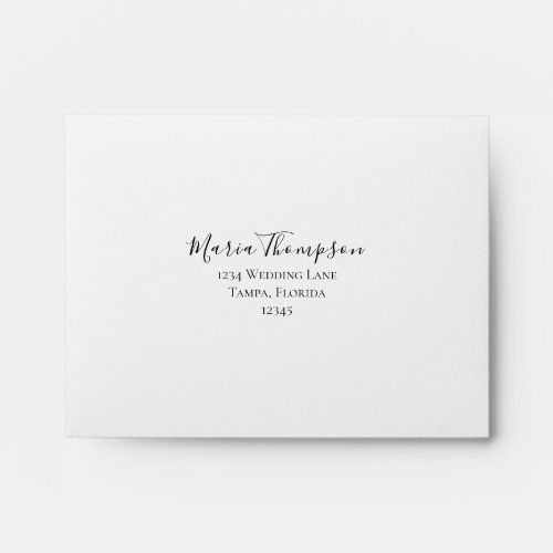 Wedding RSVP Simple Minimalist Basic Template Envelope