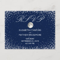 Wedding RSVP | Starry Night Moon Postcard