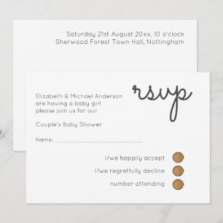 Wedding RSVP template handwritten