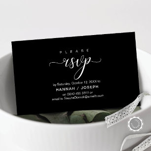 Wedding RSVP via Phone or email respond Enclosure Card