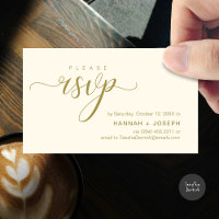 Wedding RSVP via Phone or email respond