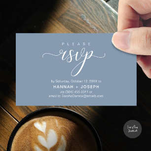 Wedding RSVP via Phone or email respond Enclosure Card